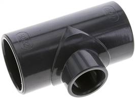 Adhesive sleeve T-piece, reduced, PVC-U, 50x32x50mm