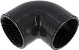 90° adhesive thread angle, PVC-U, 75mmxRp 2-1/2" IT