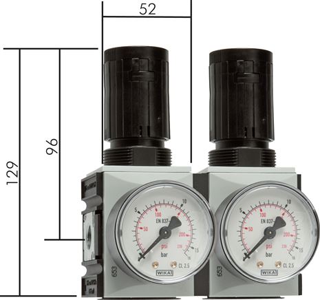 Régulateur de pression FUTURA, G 1/4", 0,2 - 4bar