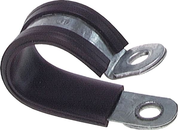 Rubber profiled pipe clamp 45mm, DIN 3016-1