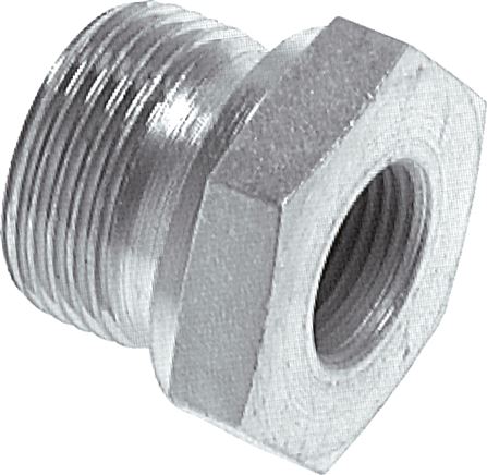 Réducteur hydraulique G 1/2"(AG)-G 3/4"(IG), acier galvanisé, joint élastomère