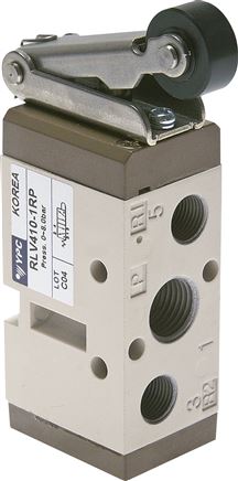 5/2-way limit switch with roller lever, plastic roller, G 1/4"