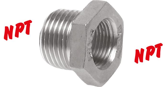 Reducing nipple NPT 1"(AG)-NPT 3/4"(IT), 1.4408