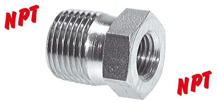 Reducing nipple NPT 1/2"(AG)-NPT 3/8"(IG), galvanized steel