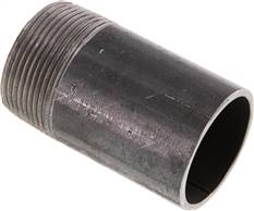 Welding nipple R 1-1/2"-80mm-48.3mm, ST 37, black steel