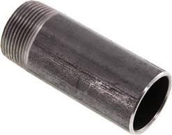 Welding nipple R 1-1/4"-100mm-42.4mm, ST 37, black steel