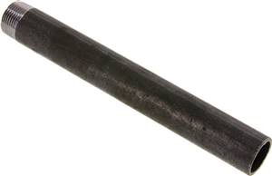 Welding nipple R 3/4"-200mm-26.9mm, ST 37, black steel