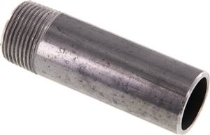 Welding nipple R 3/4"-80mm-26.9mm, ST 37, black steel