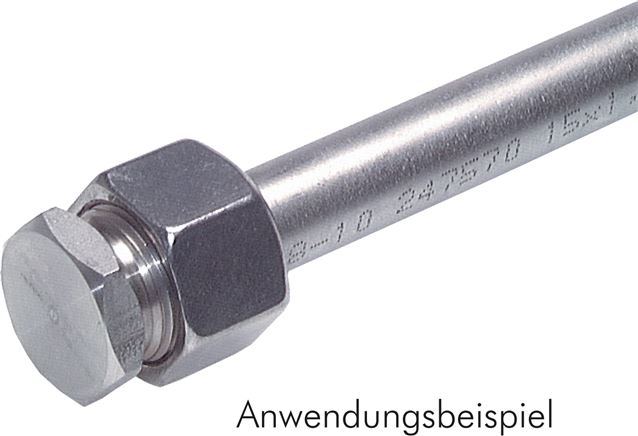 Screw connection for pipes 22 L (M30x2), 1.4571