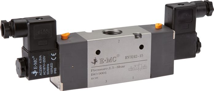 Électrovanne 3/2 voies, G 1/2", vanne à impulsion, 230 V AC