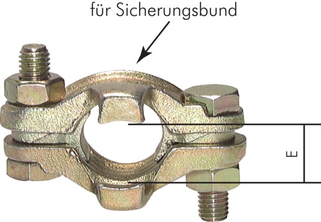 Complete screw connection G 1", steel / malleable cast iron