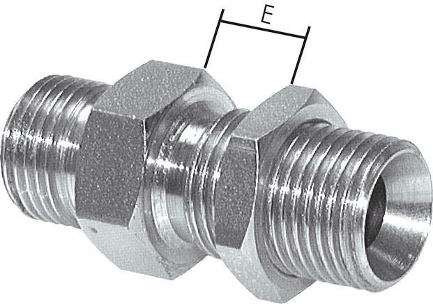 Bulkhead nipple, 60° cone G 1-1/2", 1.4436