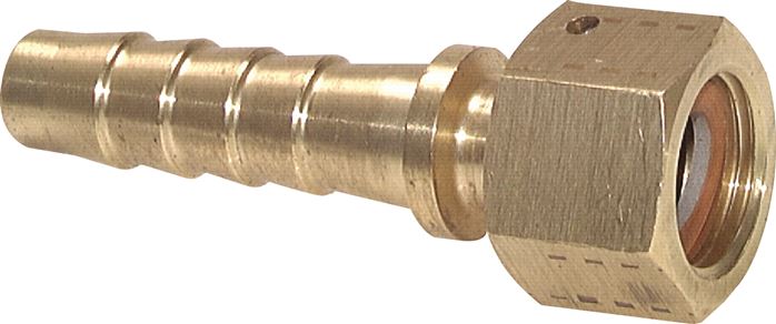 Hose nozzle, DIN EN 14423 G 1/2"-13x25mm, brass