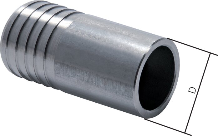 Hose nozzle for welding 33.7mm, 1.4571