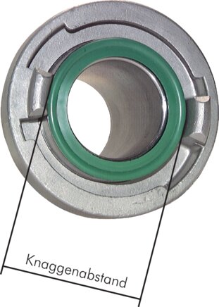 Raccord Storz 32, tuyau 19 (3/4")mm, aluminium (forgé)