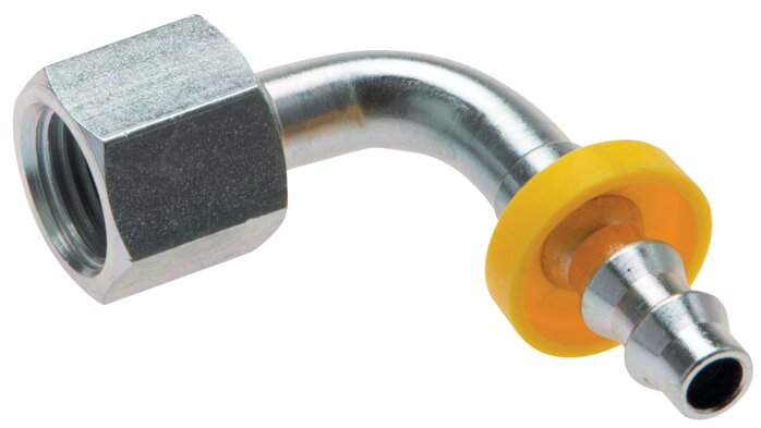 90°-Steckanschluss G 1/4" Ü-Mutter, 6,4mm GSP-Schlauch