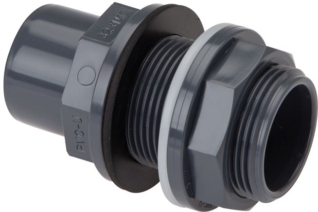 Adhesive bulkhead screw connection 32x40mm, G 1-1/4" AG