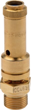 TÜV safety valve G 1/4" (DN8), 18.30 bar, brass