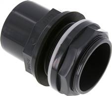 Adhesive bulkhead screw connection 63x75mm, G 2-1/2" AG