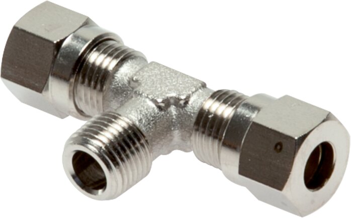 T-cutting ring screw connection R 1/2"-12 L (M18x1.5), nickel-plated brass