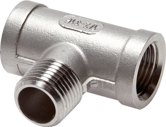 Pièce à visser en T Rp 3/4"(IG)-R 3/4"(AG), 1.4408