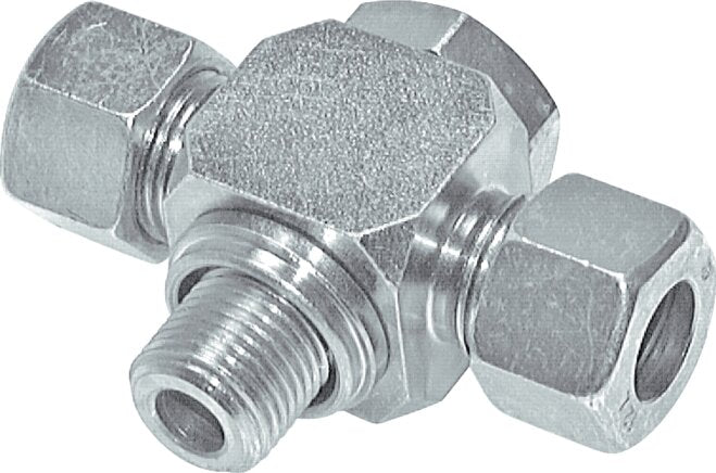 Raccord pivotant en T G 1/4"-6 S (M14x1,5), acier galvanisé