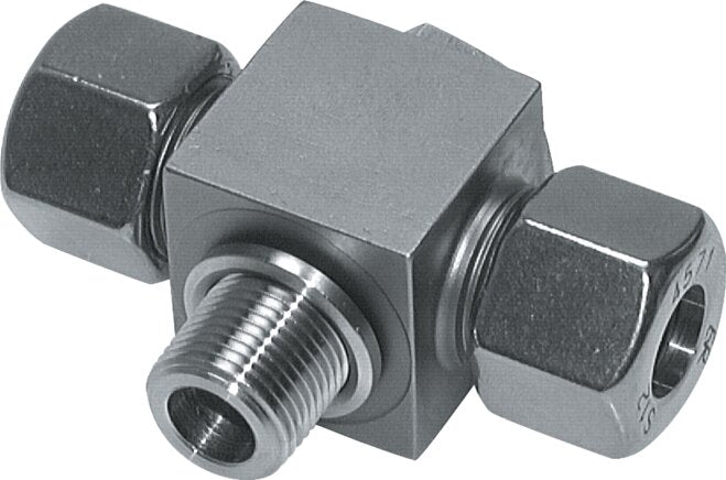 Raccord pivotant en T M 48x2-42 L (M52x2), 1.4571