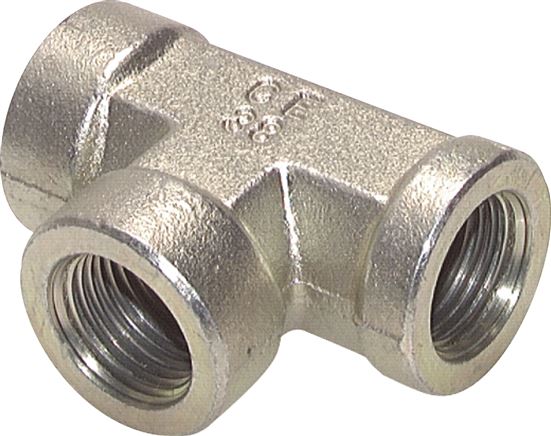 Pièce en T haute pression NPT 1/8" (IG), acier galvanisé