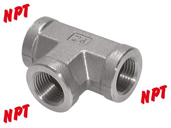 Pièce en T haute pression NPT 3/8" (IG), V4A