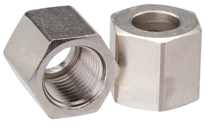 Grommet nickel-plated brass, G 3/8"-9 (3/8")mm, without nut