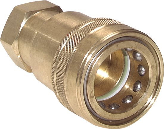 Accouplement hydraulique ISO 7241-1B, manchon, G 1-1/4" (IG), laiton