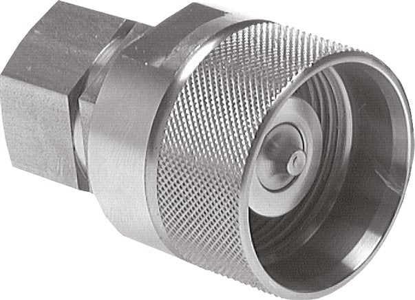 Stainless steel screw coupling, plug size 6, G 1" (IG)