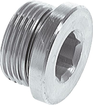 HD sealing plug inner socket. M 18x1.5, galvanized steel