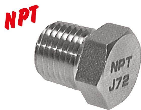 HD sealing plug external hex. NPT 1-1/4", V4A