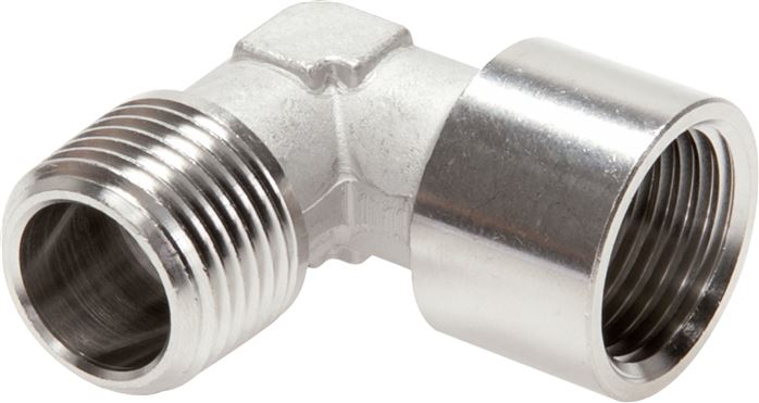 90° screw-in angle G 3/8"(IG)-R 3/8"(AG), 1.4404