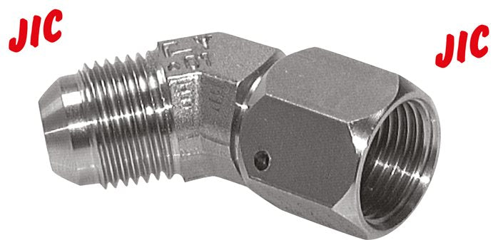 45° screw-in angle, UNF 3/4"-16 (JIC), V4A