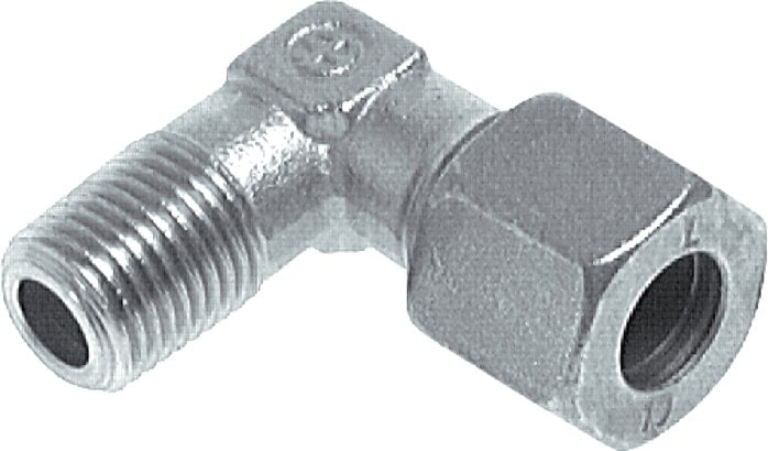 Winkel-Schneidringverschraub. R 1/4"-10 L (M16x1,5), Stahl verzinkt