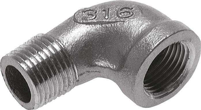 90° screw-in angle NPT 3/8"(IG)-NPT 3/8"(AG), 1.4408
