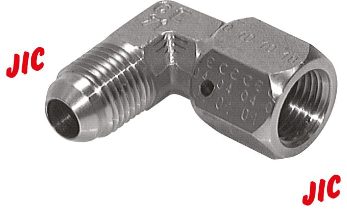 90°-Einschraubwinkel, UNF 9/16"-18 (JIC), V4A