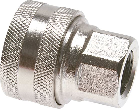 Washing device coupling socket, nickel-plated brass, G 3/8" (IG)