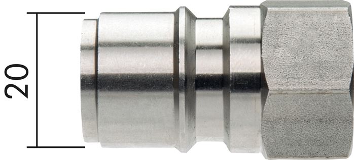 Waschgeräte Kupplungsstecker, 1.4034, G 3/8" (IG)