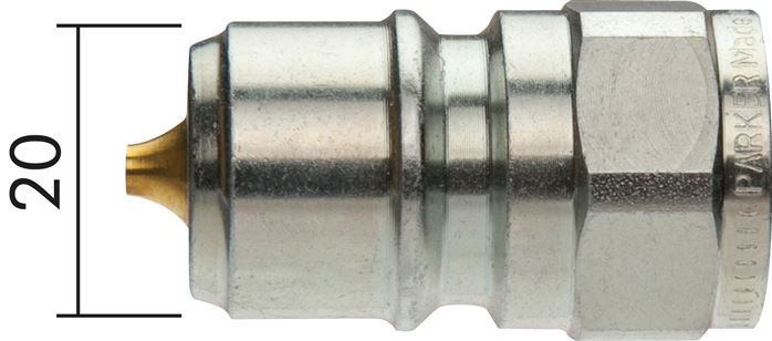 Washing device coupling plug, galvanized steel, G 3/8" (IG)