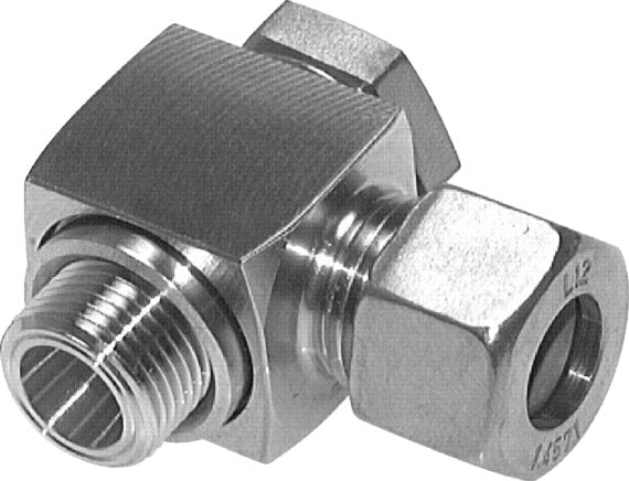 Raccord à vis pivotant coudé M 48x2-42 L (M52x2), 1.4571