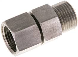 Hot water swivel joint, G 1/2"-G 1/2", stainless steel, PN350