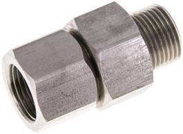 Hot water swivel joint, G 3/8"-G 3/8", stainless steel, PN350