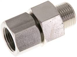 Hot water swivel joint, G 3/8"-G 3/8", nickel-plated brass, PN275