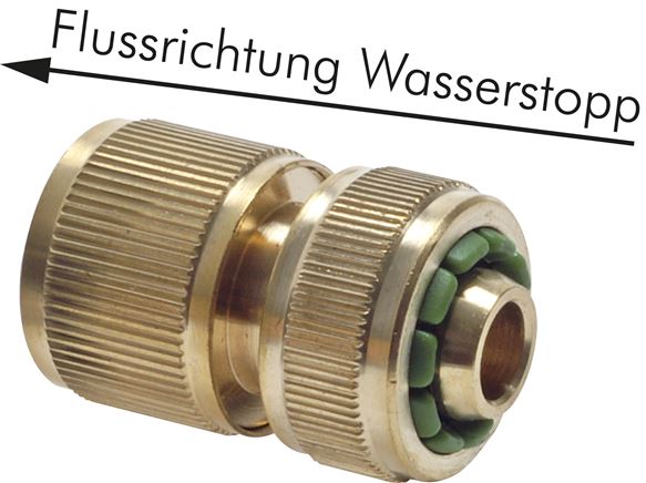 Kupplungsdose Schlauch 19 (3/4")mm, Messing, mit Wasserstopp