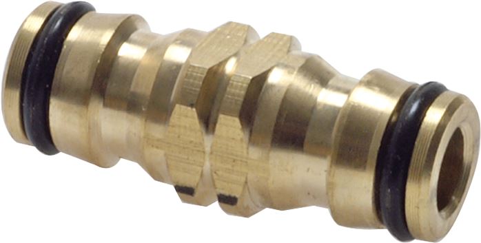 Straight coupling connector, brass