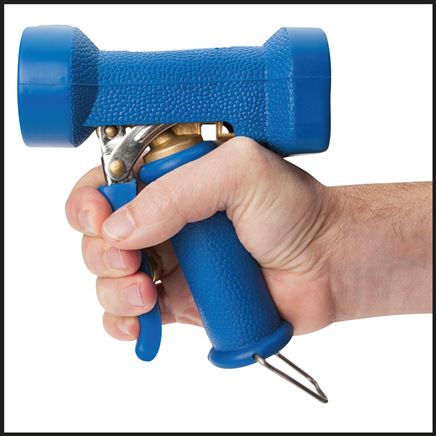 Water saving gun with safety bar, complete stainless steel