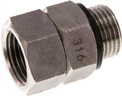 Hot water swivel joint, G 1/2"-G 1/2", stainless steel